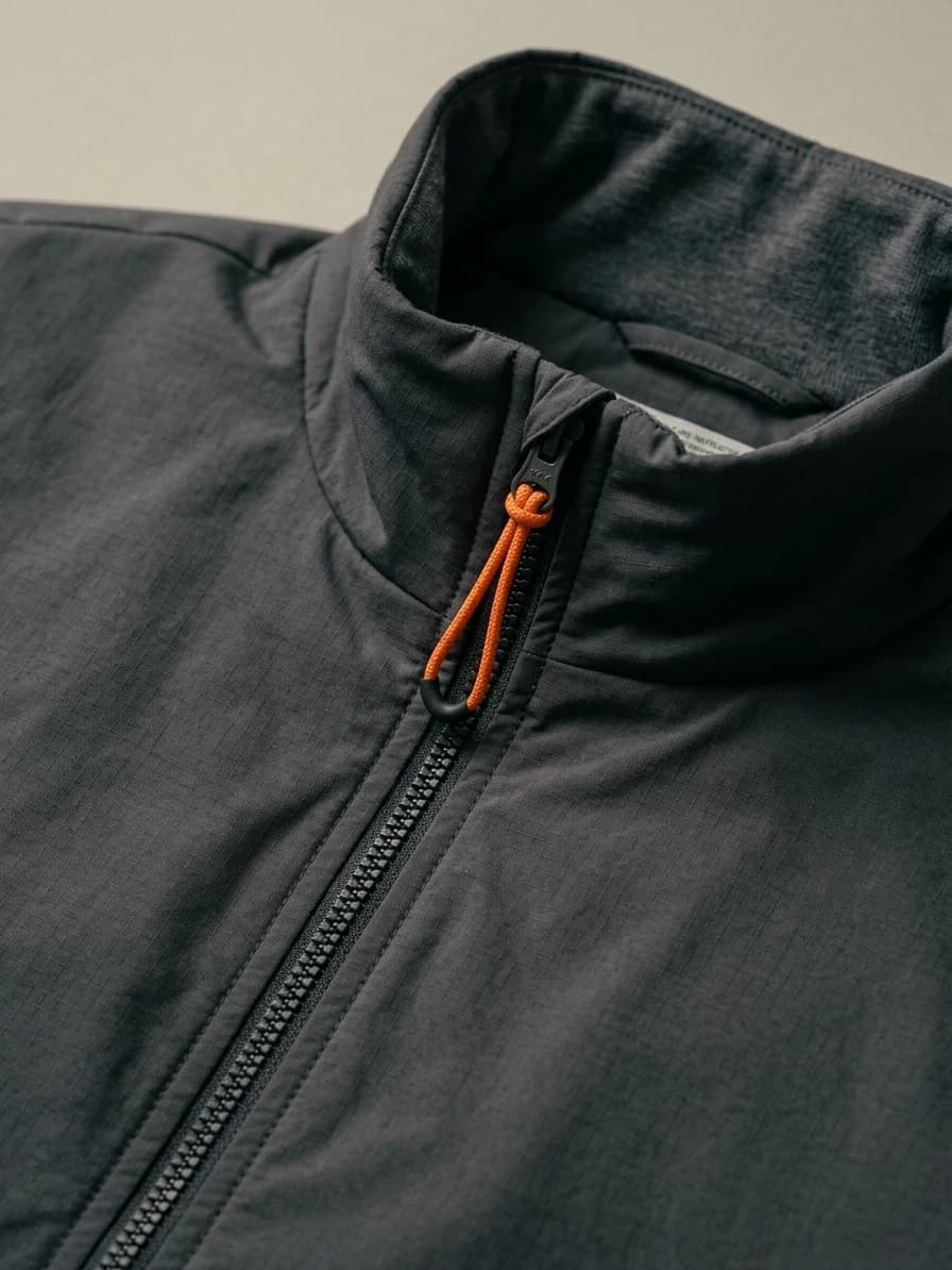 P06 Technical Zip Jacket - Signal Orange Pull and Stand Collar